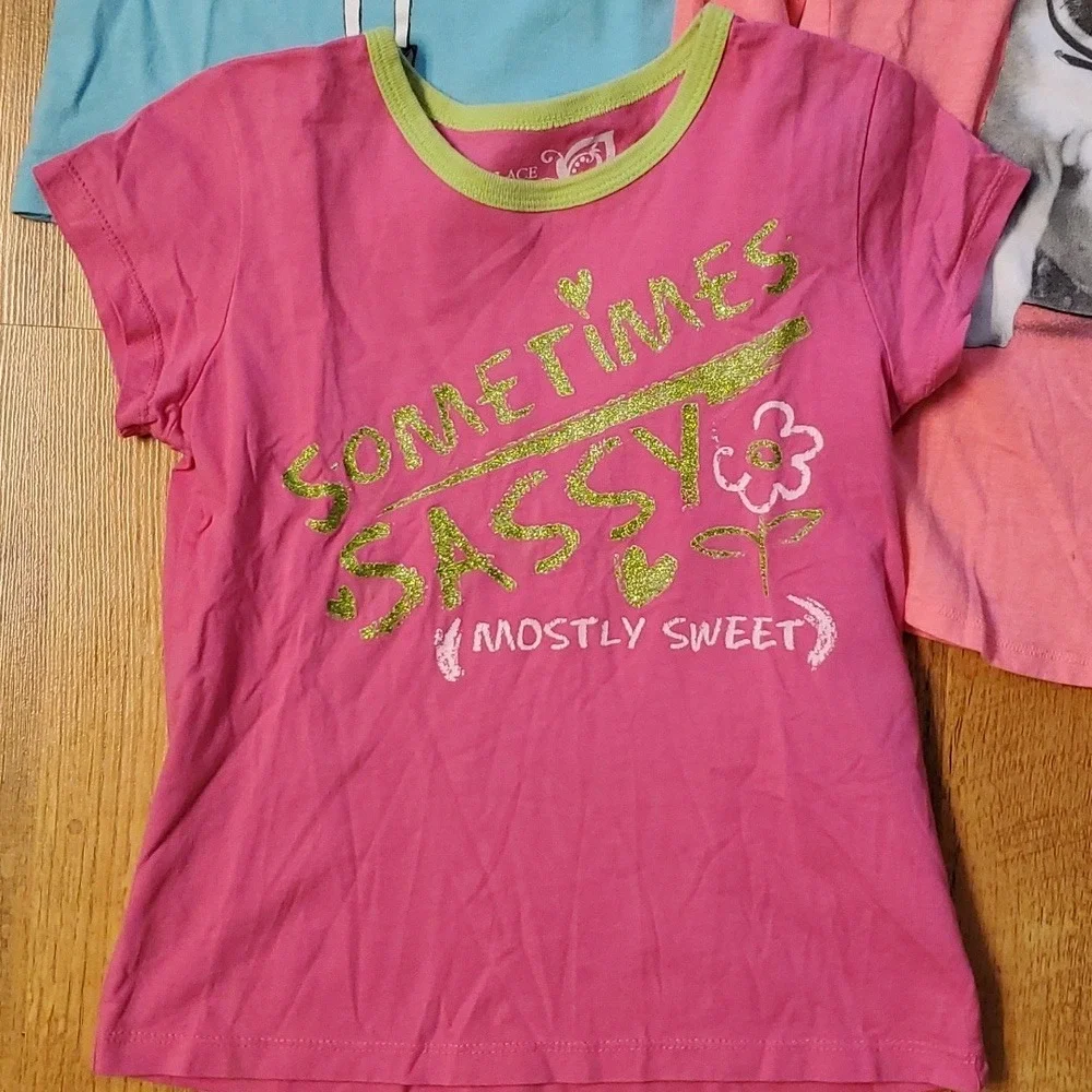 3 Pack Girls Short Sleeve Shirts Size 7-8 - Children's Place,‎ D-Signed, Justice